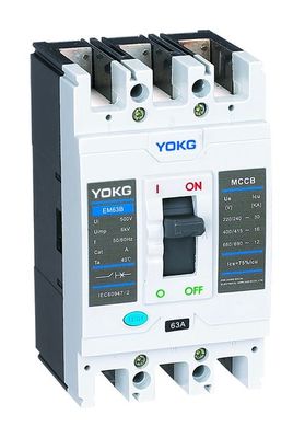 chất lượng  AC 440V Moulded Case Circuit Breaker 3P EM63B/EM63N 415V MCCB 4 Pole 63 Amp nhà máy