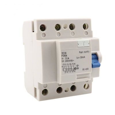 F360 F362 F364 Bộ ngắt mạch dòng điện dư nhỏ 30mA 16A 25A 32A 2p 4p