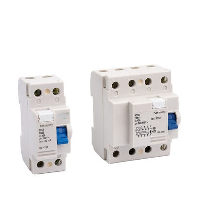 Loại điện từ Bộ ngắt mạch dòng điện dư 4 cực 63A 30ma RCCB