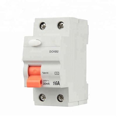 Bộ ngắt mạch mini hiện tại còn lại Loại AC DCKB 30ma 16a 2p RCCB 4 cực